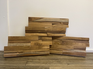 Ca. 14 m2 Teak wandbekleding